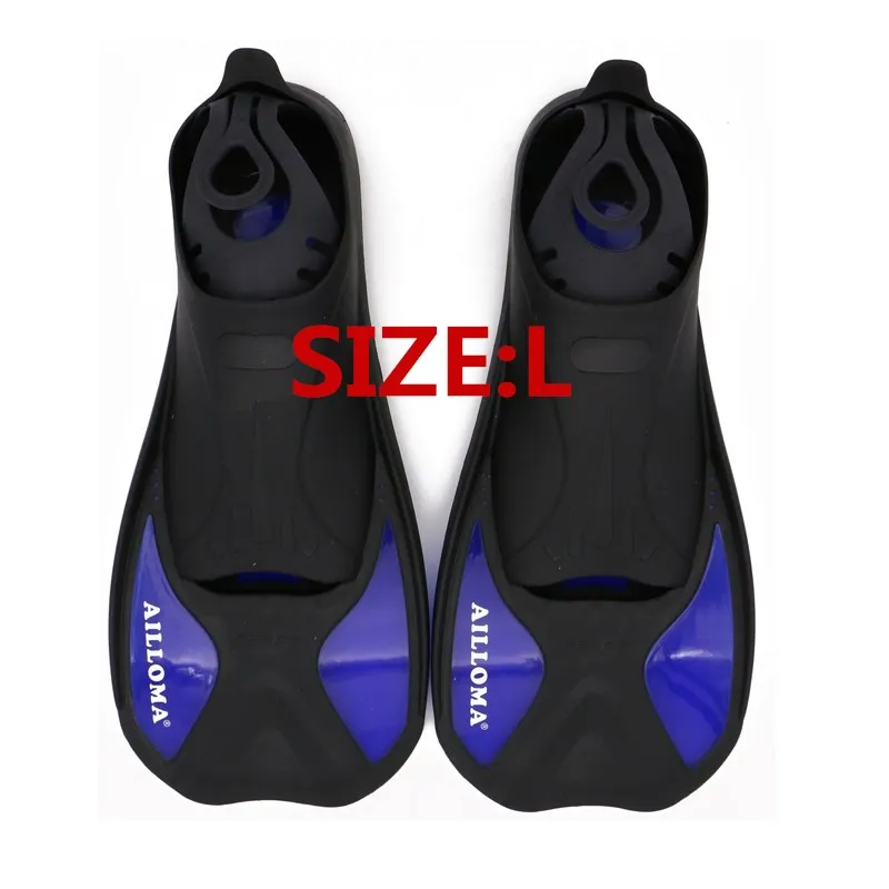 blue size L AILLOMA, дизайнерские профессиональные ласты для дайвинга, для взрослых, для спорта на открытом воздухе, TPR, Резиновая короткая обувь, ласты для плавания, для подводного плавания - Цвет: blue size L