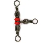 Тройной рыболовный Вертлюг, латунная Тройная вертлюжная катушка, подшипник, соединитель, твердое кольцо, рыболовные снасти, аксессуары, 20 шт.лот