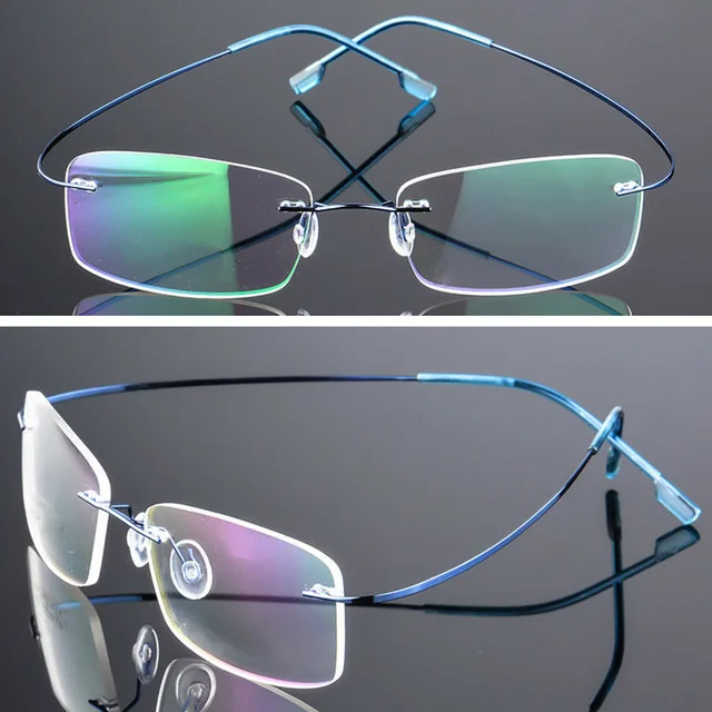Myopia Blue 3.0 Iboode очки без оправы, ультралегкие очки для мужчин и женщин, очки для близорукости, оптическое бизнес покрытие, Суперэластичные очки Oculos De Grau - Цвет оправы: Myopia Blue 3.0