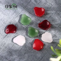 10pcs 12x15mm glass petal beads lampwork colorful glass smooth beads bracelets handmade for diy jewelry making components 16008