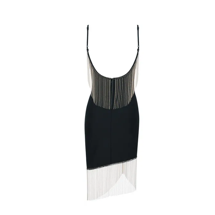 Asia-Pacific women's fashion dress 2019 summer new strap slim tassel halter sexy | Женская одежда
