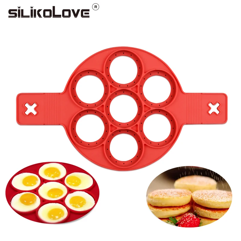 SILIKOLOVE Pancake Maker Molds Silicone Egg Rings Kitchen Tools for Drop Shipping VIP Customer |