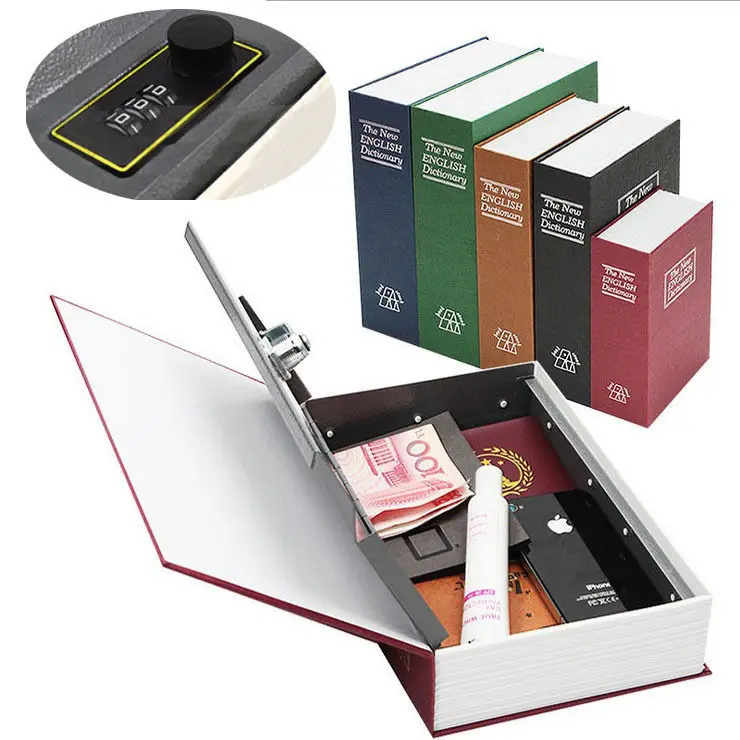 

Dictionary Book Secret Hidden Security Safe Lock Cash Money Jewellery Locker Storage Boxes Hidden Box Key Lock Money Box