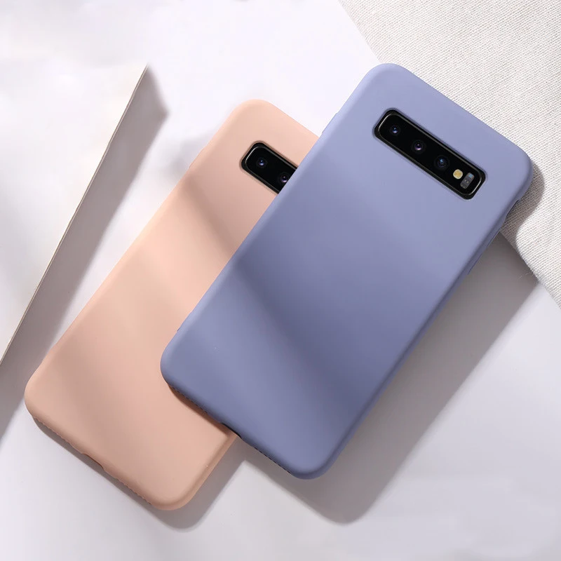 Жидкий силиконовый чехол для samsung A7 A9 2018 мягкий Galaxy S8 S9 S10e S10 Plus Note 8 9 A50 A70 протектор