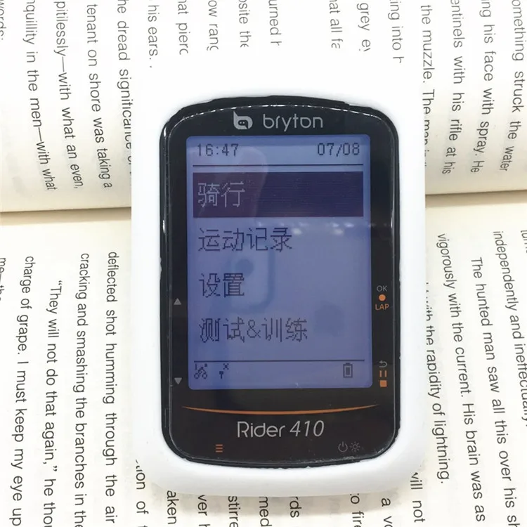 Гелевый Чехол Sunili для велосипеда и защитная пленка для экрана Bryton Rider 410 405 gps качественный чехол для компьютера Bryton R410 R405 - Цвет: Белый
