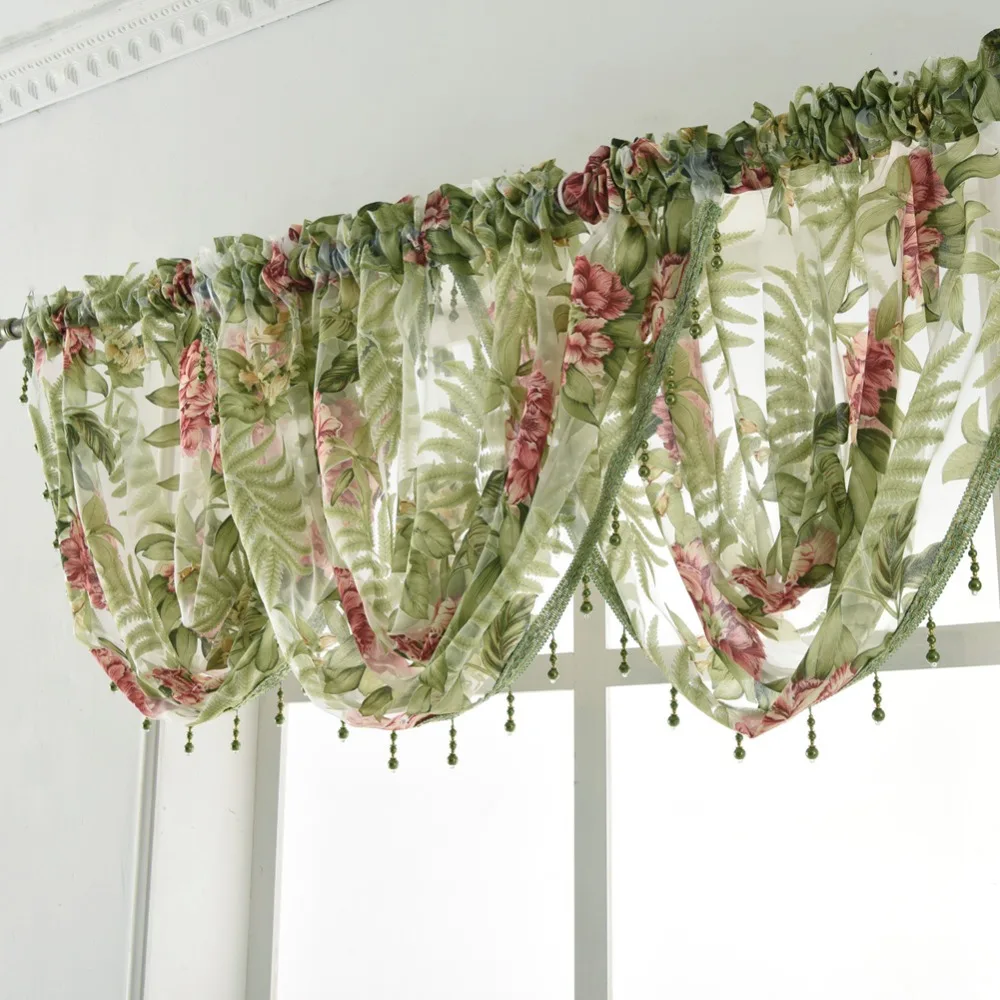 Прозрачные Занавески Из Тюля с бусинами и зелеными бусинами|beaded window treatments|window