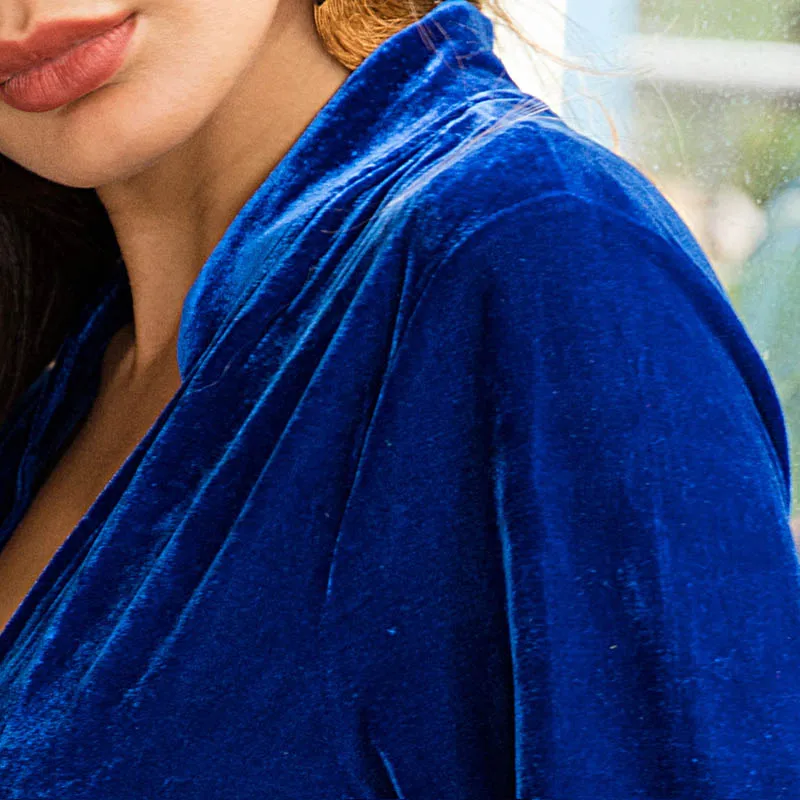 Новинка, осенне-зимняя уличная одежда с золотыми ручками, свободное повседневное женское пальто, однотонный велюровый Женский Тренч с x-длинным поясом