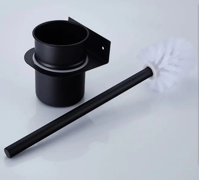 

Free shippingAmerica style Black color 304 stainless steel bathroom toilet brush holder wall hanging TBH32 escobilla de bano