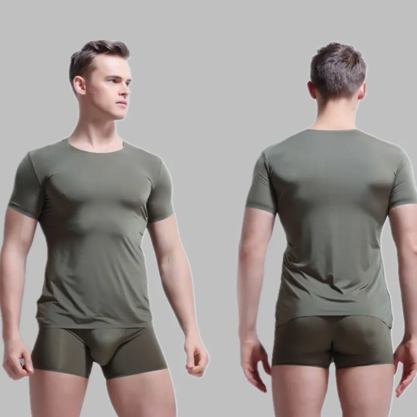 2017 бесшовное нижнее белье мужской летний тонкий жилет из ледяного шелка Мужская