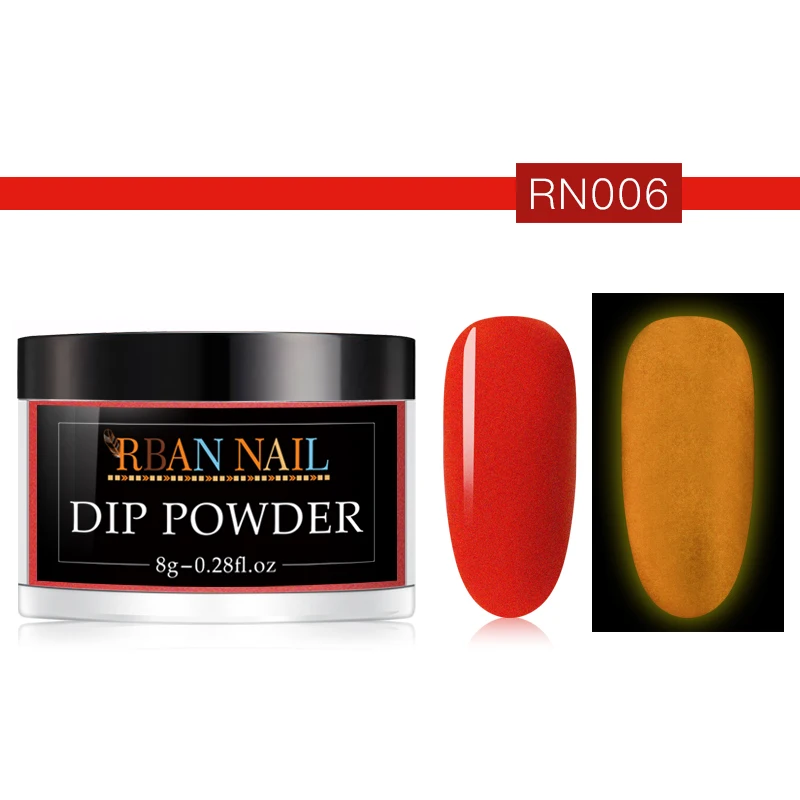 RBAN NAIL 1 коробка неоновый фосфор погружение светящаяся пудра художественные Ногти украшения флуоресцентный блеск светящаяся пудра пигментная пыль - Цвет: EES03714