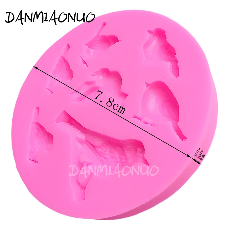 3D силиконовая форма для торта с птицами милые маленькие животные шоколада