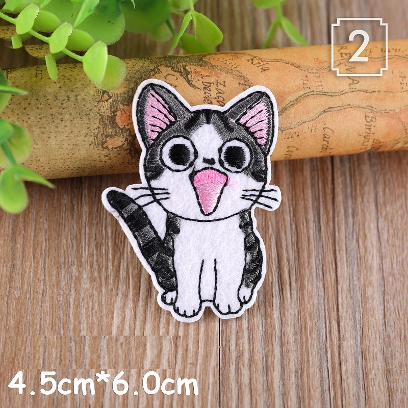 PGY Cartoon Cat Sew Patches Chi's Movie Stars Patch Iron On For Clothing Child clothes Coat Diy Ironing Stickers H | Дом и сад