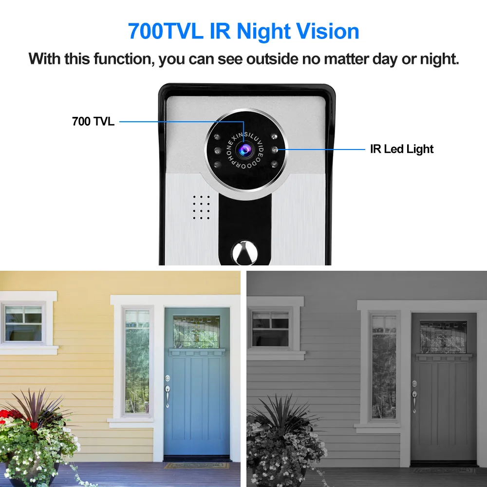 7 дюймовый цветной телефон для видеодомофона домашняя система rfid камера доступа 2