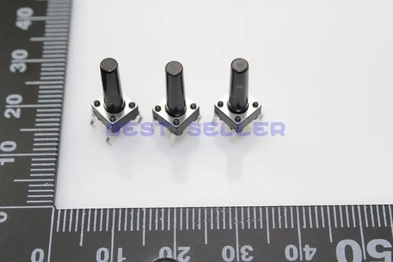 

50pcs Tact Switch Microswitch 6*6*15mm H15mm Through Hole SPST-NO