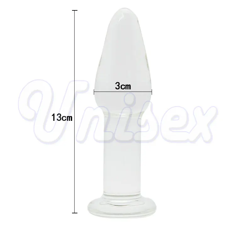 Изысканный с украшением в виде кристаллов для стимуляции точки G Стекло Анальная