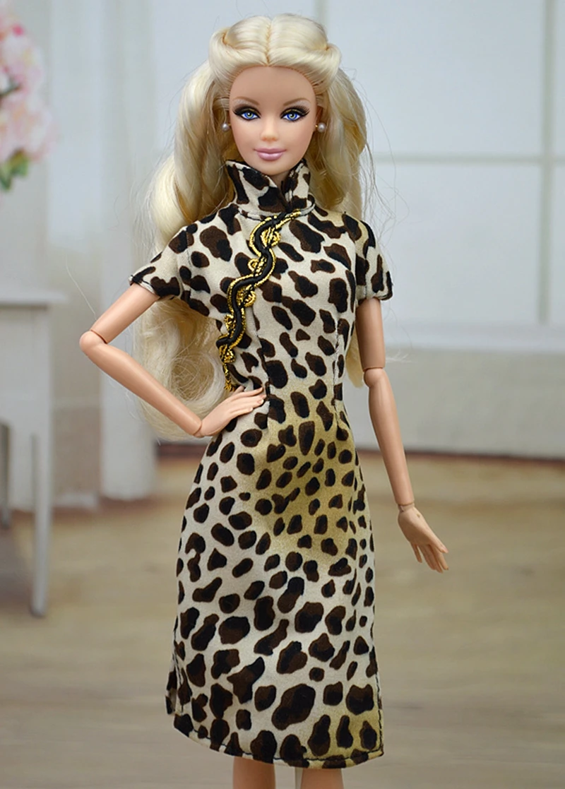 Традиционное китайское платье ручной работы Qipao Vestido Dress для Барби Чонсам