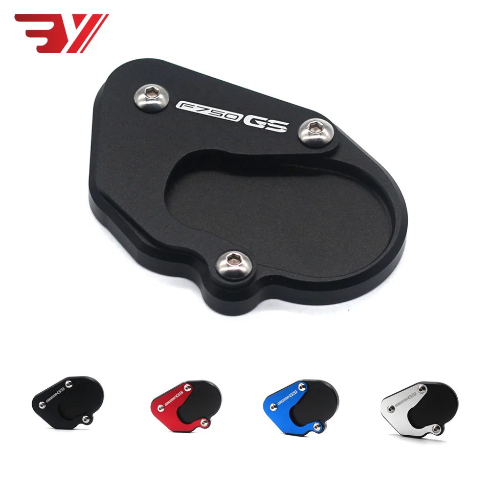 

New CNC Aluminum Side Stand Pad Enlargement Plate Kickstand Extension Motorcycle for BMW F750GS F750 GS 2018 2019 Laser logo