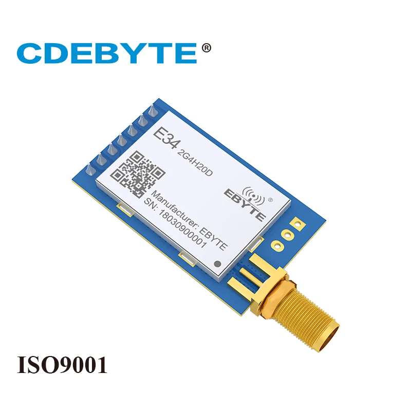 Фотография частоты скачка UART nRF24L01P 2 4 ГГц 100 мВт SMA антенна IoT uhf беспроводной