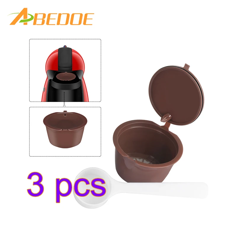 ABEDOE 3 шт. многоразовые капсулы для кофе Dolce Gusto Nescafe Многоразовые корзины фильтра