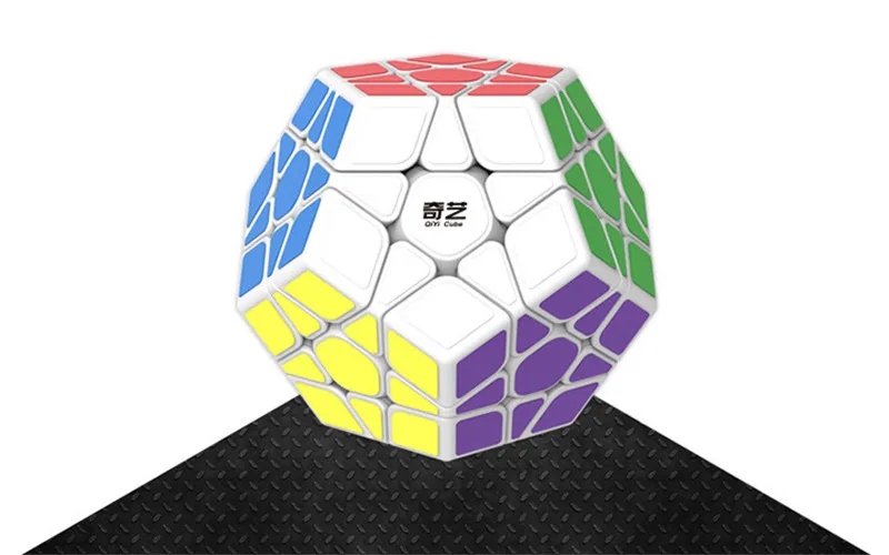 Белый Магический куб-мегаминкс 12 Сторон без наклеек Dodecahedron профессиональная скорость твист волшебный куб головоломка игрушки для детей и взрослых - Цвет: Белый