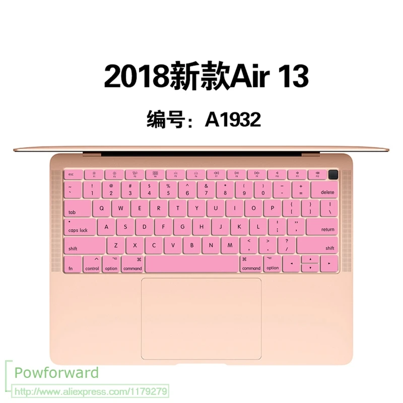 Силиконовый чехол для клавиатуры macbook air 13 дюймов 3 дюйма A1932 с Touch ID английский
