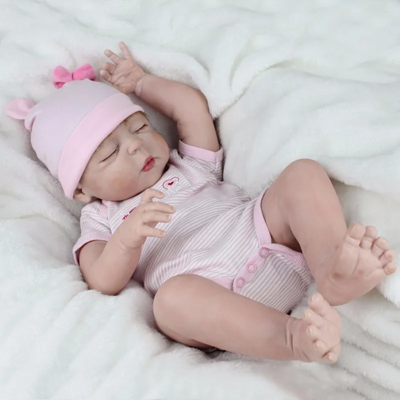 NPKDOLL 22 дюймов Кукла Reborn полное тело силиконовые куклы Reborn игрушки подарки для девочек реалистичные новорожденные дети модные куклы игрушки