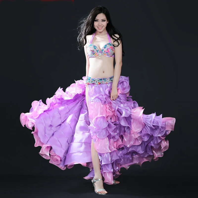 Набор костюма для танца живота Bra Top пояса юбки платье Rio карнавальный костюм