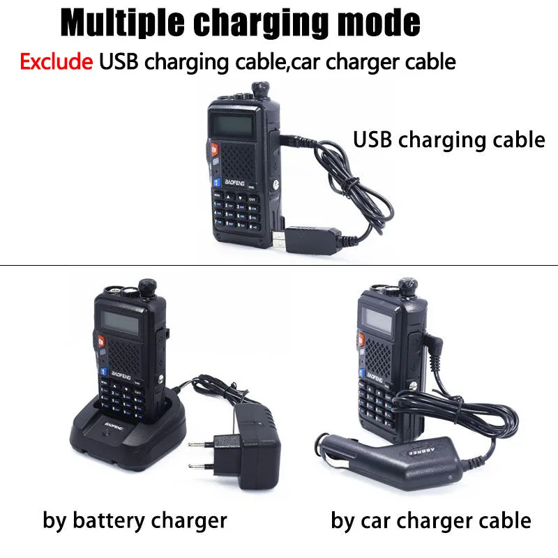 BAOFENG BF-UVB3 плюс 8 Вт иди и болтай Walkie Talkie UHF/VHF Dual band 10 км дальность мощный “иди