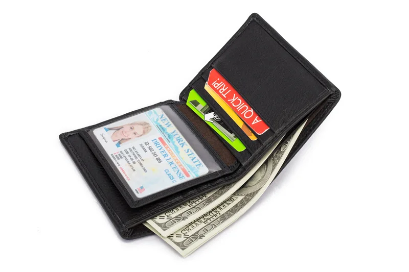 Hot selling new men's short wallet iron edge young men vertical trend card package wholesale QB2010 | Багаж и сумки