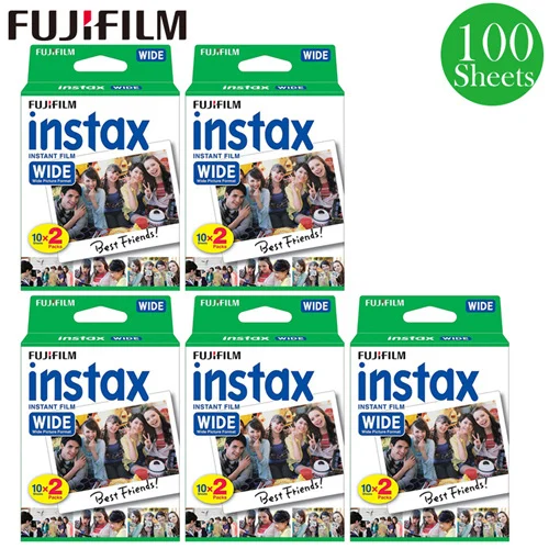 100 wide white 10-100 пленки Fujifilm Instax Wide Instant White Edge монохромные пленки для камеры Fuji 100 200 210 300 500AF lomographic photo - Цвет: 100 wide white