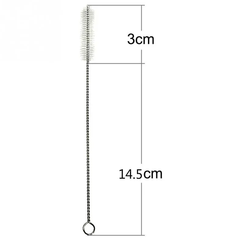 10 Pcs Nylon Baby Bottle Cleaning Water Straw Brush for Drinking Pipe Stainless Steel |