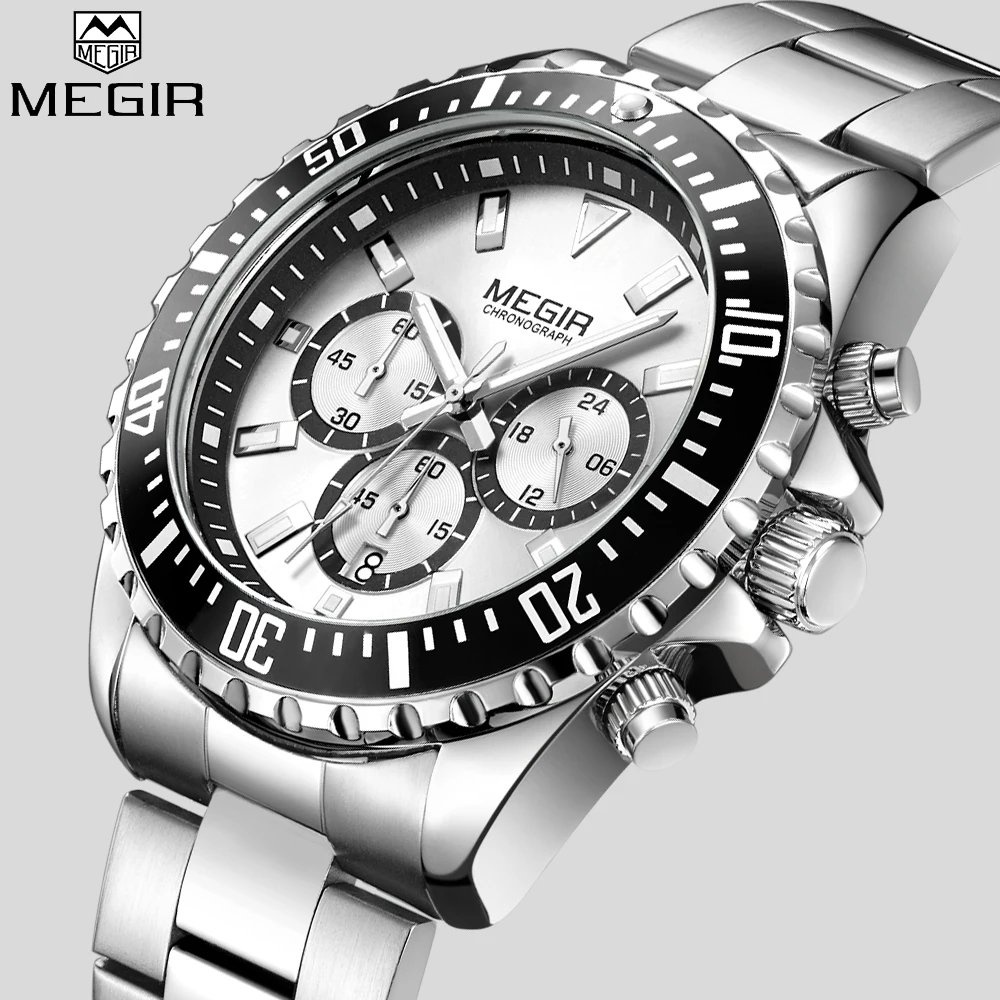 

Часы мужские кварцевые из нержавеющей стали, с хронографом