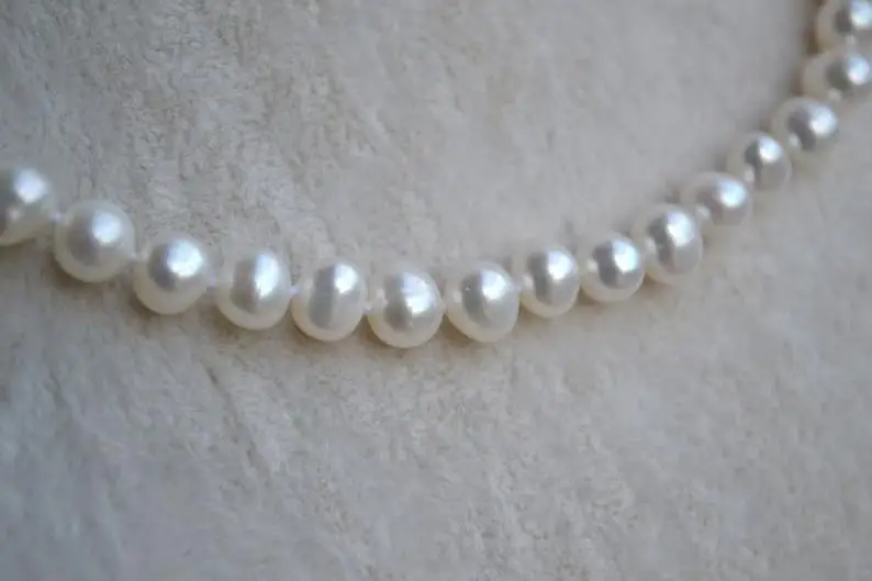Perfect Women'S Pearl Jewelry White Color 6-7mm Natural Freshwater Necklace 18inches Wedding Birthday Gift | Украшения и
