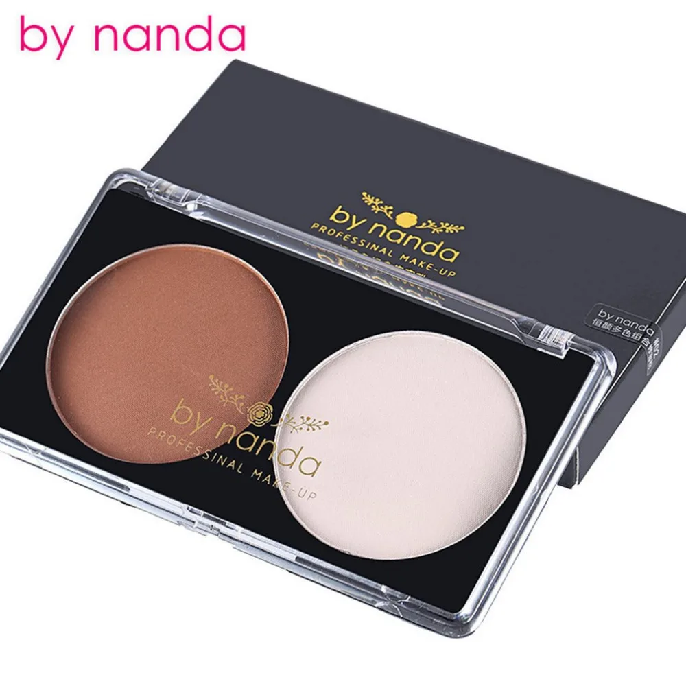 От Nanda Makeup 2 цвета хайлайтер пудра палитра для стрижки длительная косметика лица