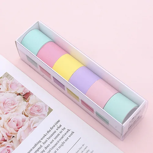 3cm 6rolls 1 шт. японский стиль Васи бумажная лента креативная свежесть Сакура Альбом DIY Techo украшения наклейки Маскировочные ленты - Цвет: 3cm 6rolls