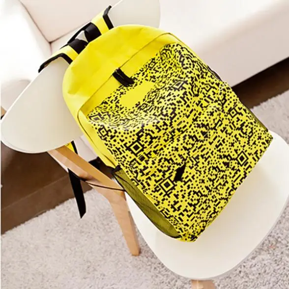 2015 New Trend Of Women Backpack Bag For Sports Fashion two-dimensional code Student Shoulderbag | Багаж и сумки