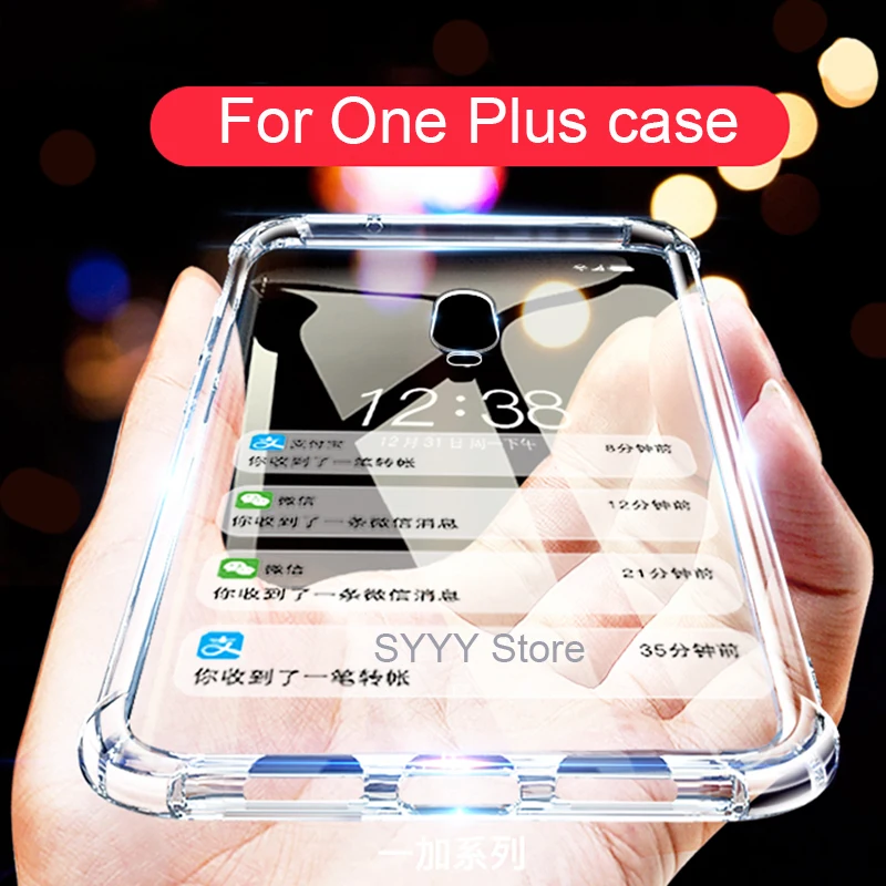 Anti-Knock Oneplus 6 6T 7 Pro Cases Original Transparent Clear Cover For 5 Silicone TPU Case One Plus 3T Soft Capa |