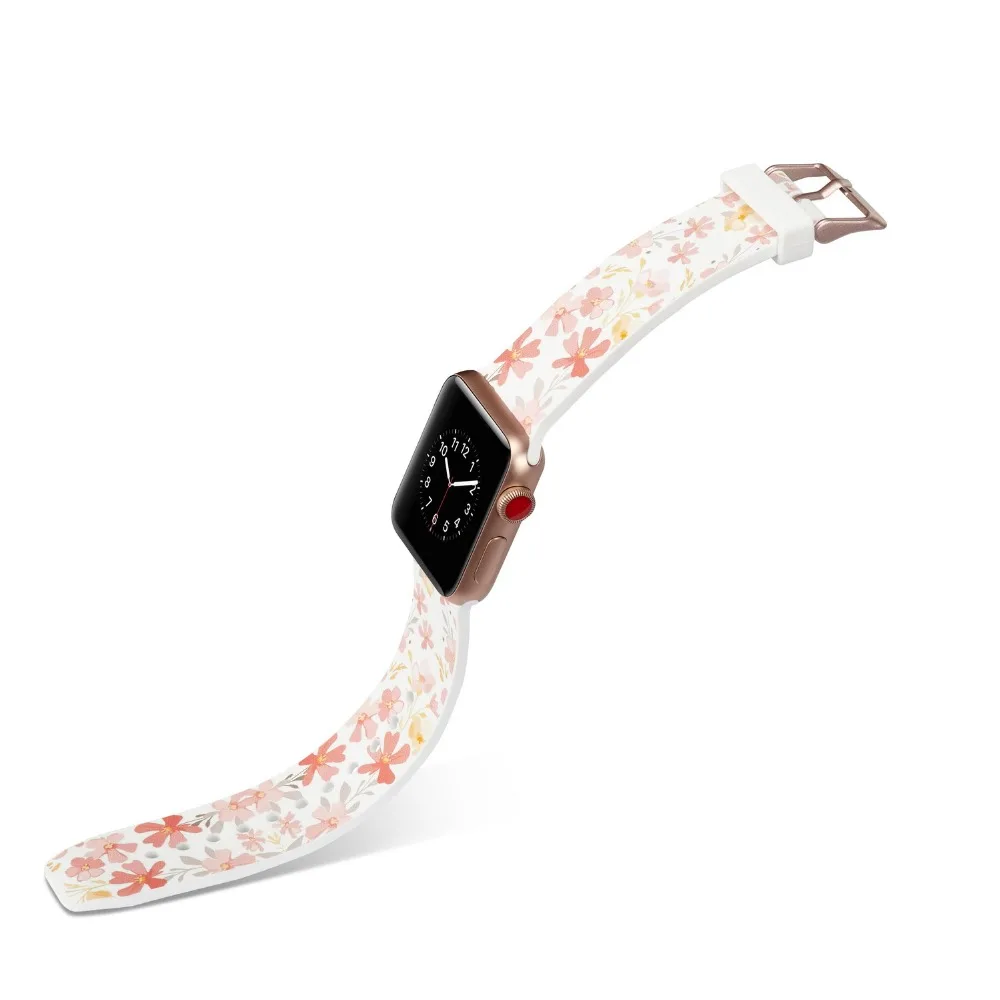 Ремешок для apple watch Группа apple watch 4 3 группа 42 мм 38 мм 44 мм/40 mmiwatch ремешок для часов браслет с принтом аксессуары для часов