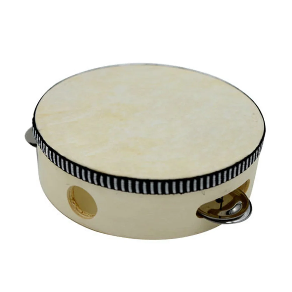 6" Musical Instruments Tambourine Drum Children Educational Round Percussion For KTV Party  Спорт и