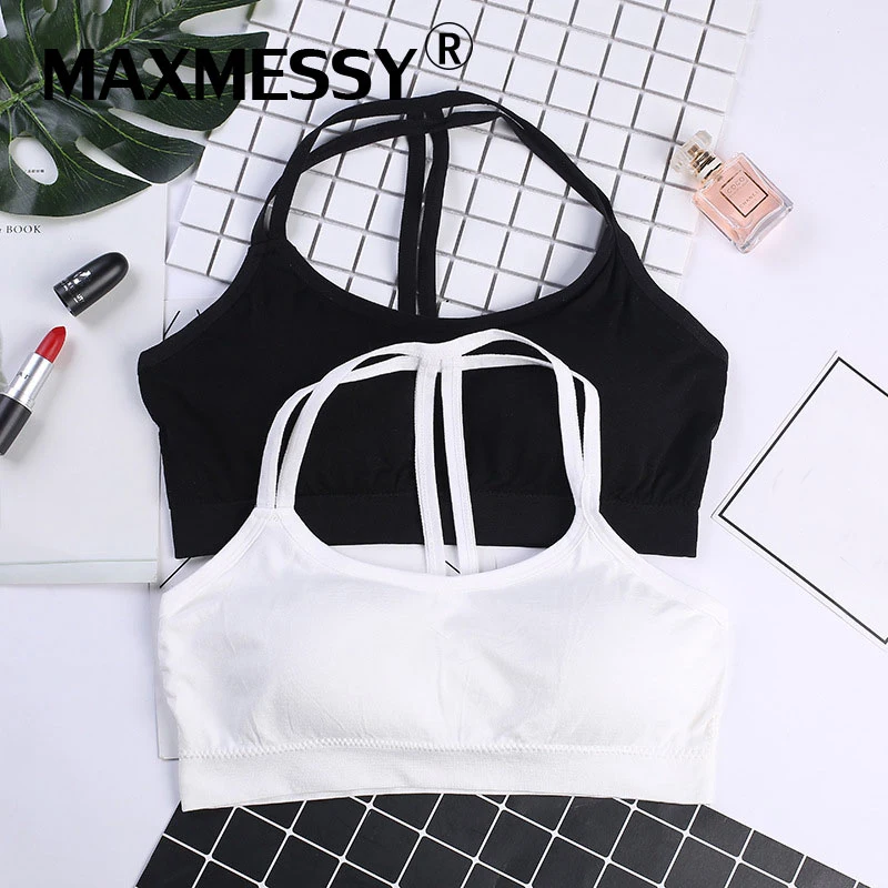 MAXMESSY Sexy Sports Bra for Women Running Fitness Athletic Vest Popular Hollow Out Yoga Top Sportwear Push Up Underwear B017 | Спорт и