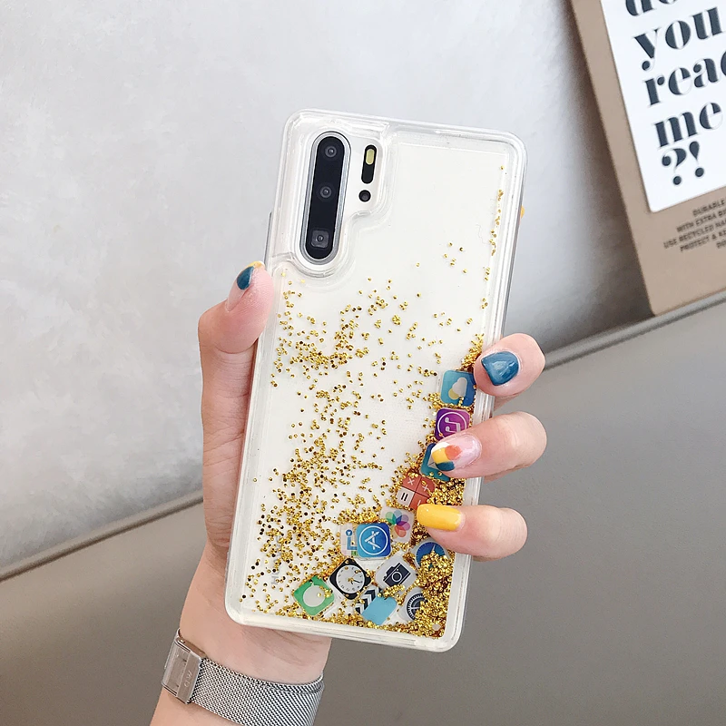 Динамичный жидкий песок чехол для huawei Nova 3 3E 4E 5 5i 3i телефона мобильные приложения
