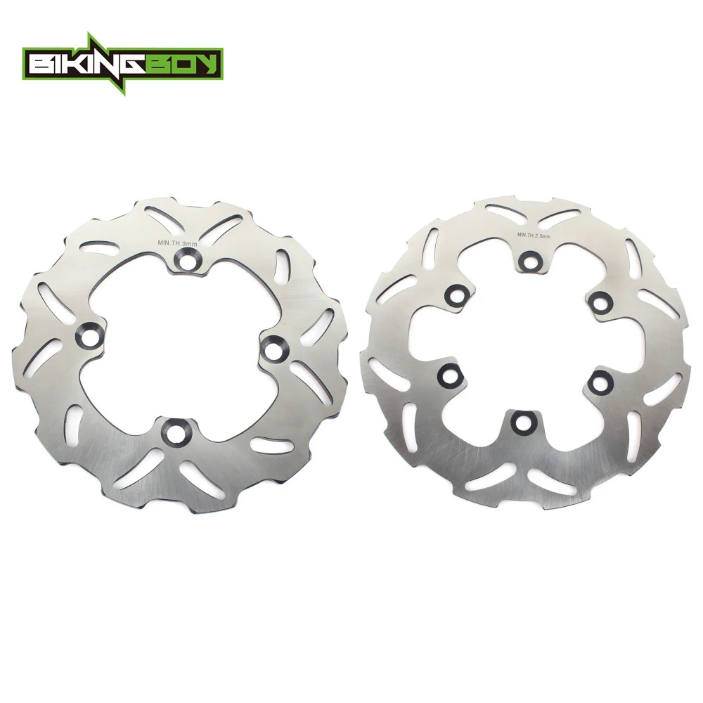 Передние и задние тормоза BIKINGBOY диски для Kawasaki KX 85 00-18 01 02 03 04 100 05 06 07 08 09 10 11 12 13 14 15 16