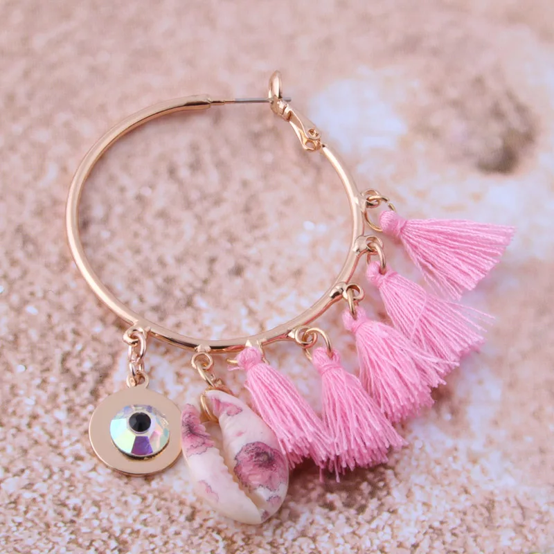 Женские серьги с кисточками NeeFu WoFu большие длинные серьги-подвески цветочным