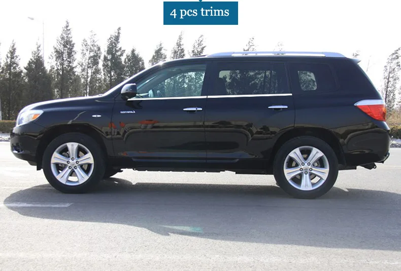 Lsrtw2017 304 нержавеющая сталь окна автомобиля планки для toyota highlander 2007 2008 2009 2010 2011 2012 2013 xu40 Kluger комплект планки