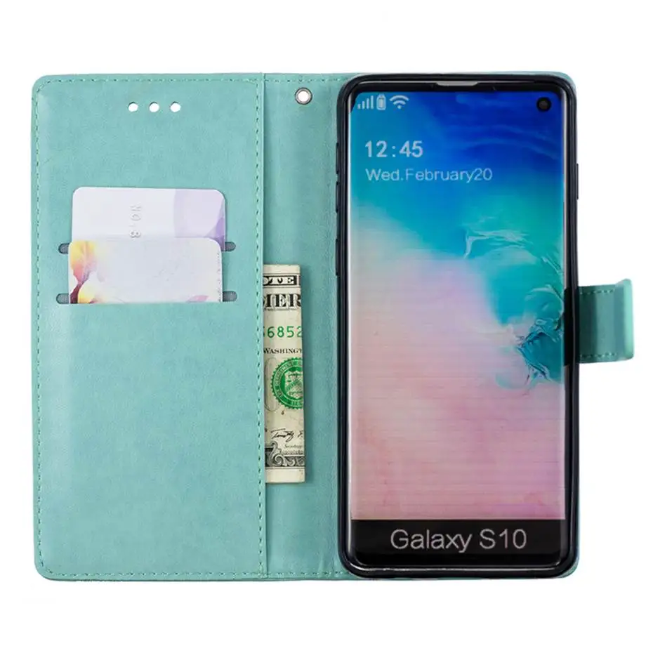 Кожаный чехол книжка для Samsung Galaxy S10 S10E S7 S8 S9 A30 A40 A50 A10 M10 M20 M30 A6 A8 A7 J3 J4 J5 J6 J7 Plus 2018