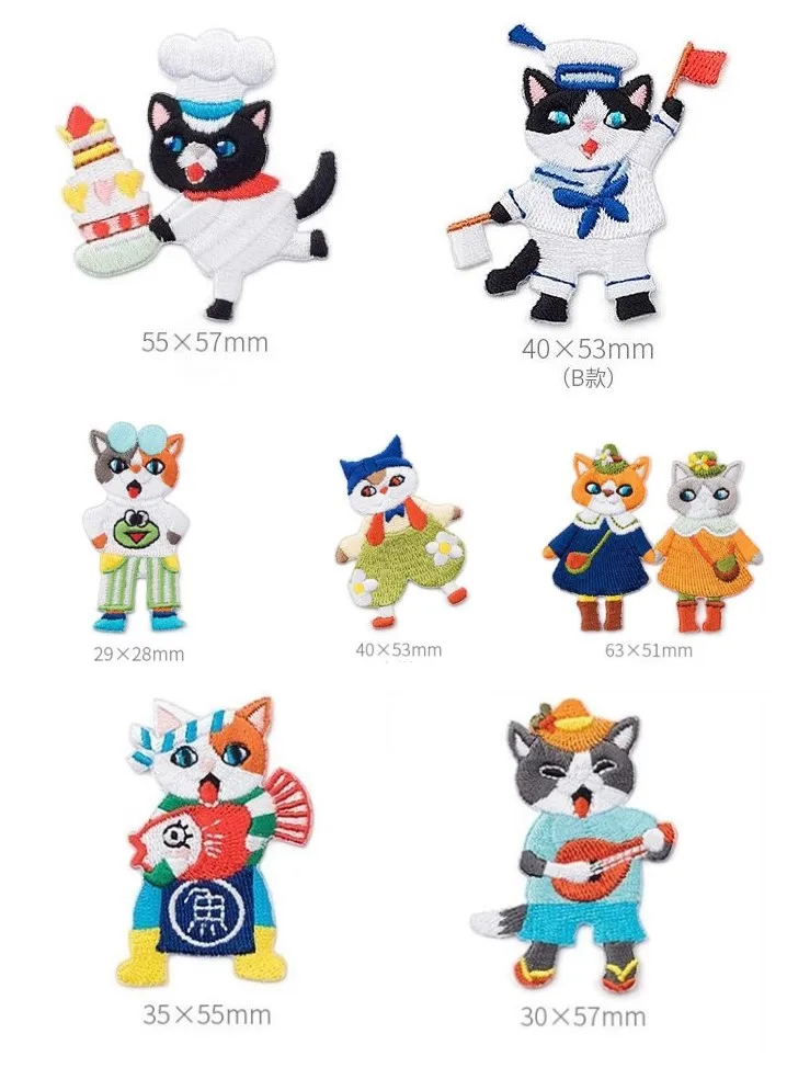 1 шт. Симпатичные нашивки с котенком вышивка одежды утюгом аппликация животными