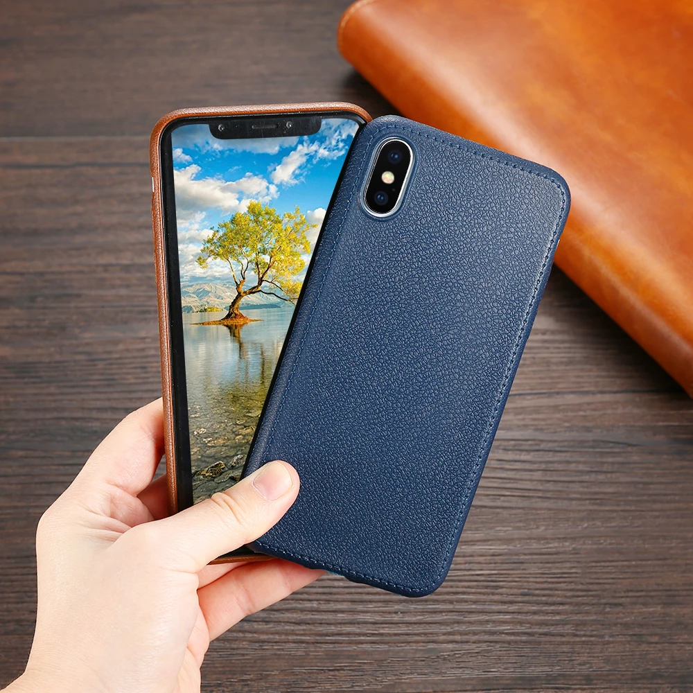 Tikitaka, однотонный кожаный чехол для iPhone XS MAX 8 Plus, мягкая полиуретановая Противоударная задняя крышка для iPhone XS XR 7 6s Plus