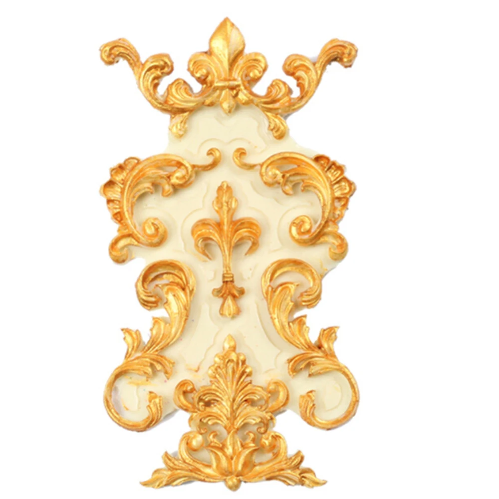 3D Европейский рельефный узор силиконовые помадные формы для украшения торта