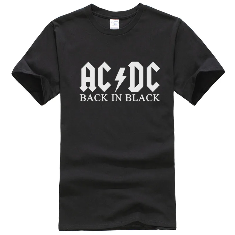1 Стиль,, хлопок, футболки AC DC, брендовая мужская футболка, металлическая рок-группа, футболки с принтом AC/DC, XS-2XL, T394 - Цвет: 1