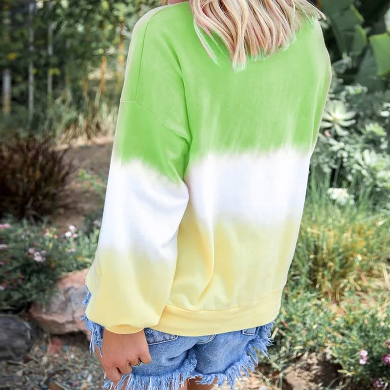 Women Sweatshirts 2019 Fashion Womens Contract Colors Loose Patchwork Female Casual Outwear Long Sleeve | Женская одежда